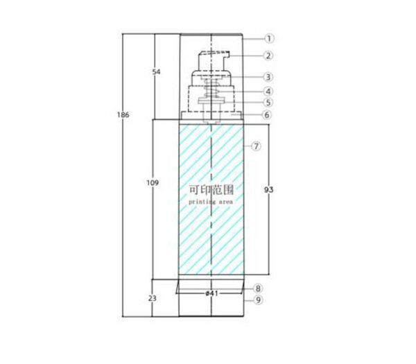 Airless bottles KY41-3 Φ41
