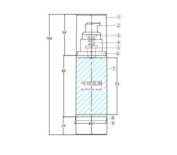 Airless bottles KY41-3 Φ41