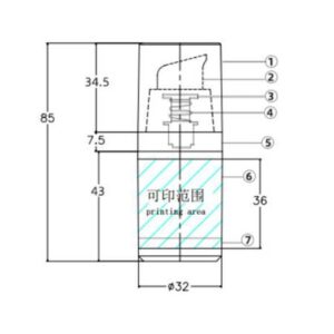 Airless bottles KY32-1 Φ32