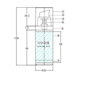 Airless bottles KY32-1 Φ32