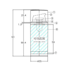 Airless bottles KY35-1 Φ35