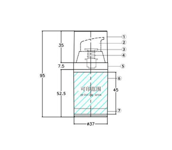 Airless bottles KY37-1 Φ37