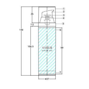 Airless bottles KY37-1 Φ37