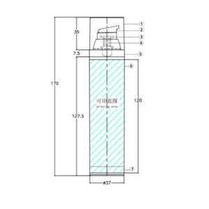 Airless bottles KY37-2 Φ37