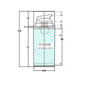 Airless bottles KY48-A Φ48