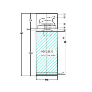 Airless bottles KY48-A Φ48
