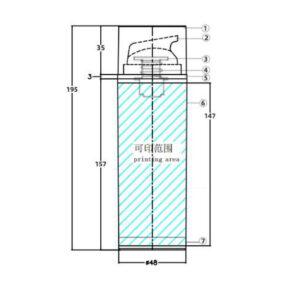 Airless bottles KY48-A Φ48