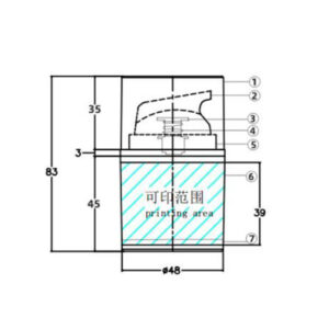 Airless bottles KY48-A Φ48