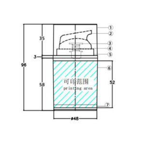 Airless bottles KY48-A Φ48