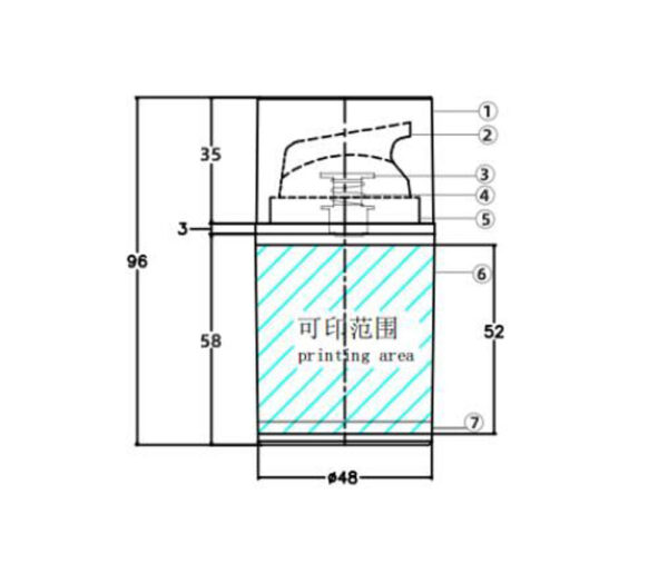 Airless bottles KY48-A Φ48