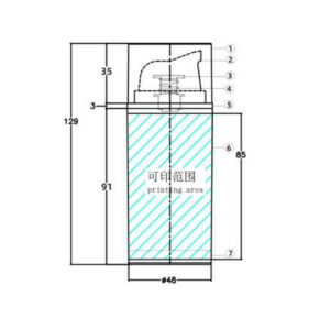 Airless bottles KY48-B Φ48