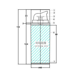 Airless bottles KY48-B Φ48