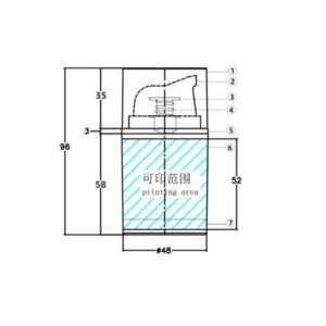 Airless bottles KY48-B Φ48