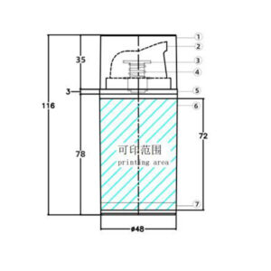 Airless bottles KY48-B Φ48