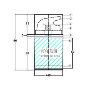 Airless bottles KY48-C Φ48