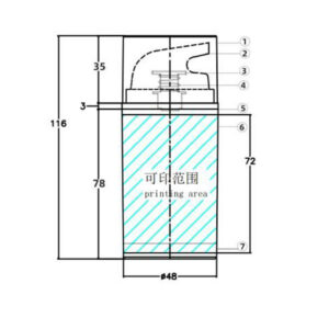 Airless bottles KY48-C Φ48