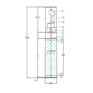 Airless bottles vacuum eye cream KY21-1 Φ21