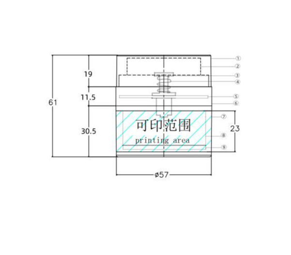 Airless jar KY57-AD Φ57