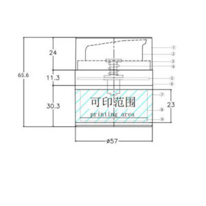 Airless jar KY57-BD Φ57
