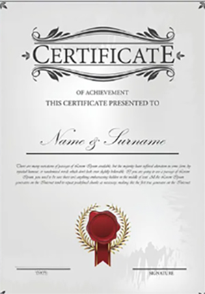Certificates